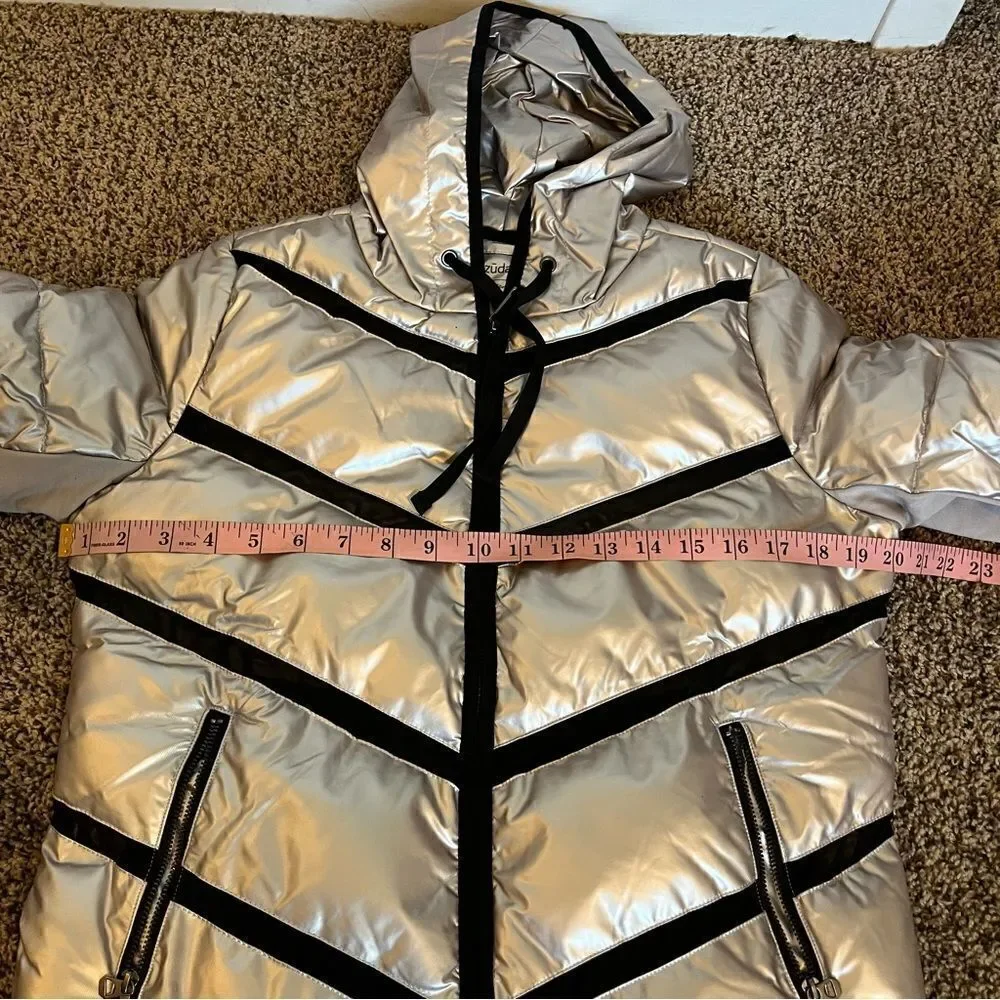 Zuda Quilted Pearlized Puffer Jacket with Hood